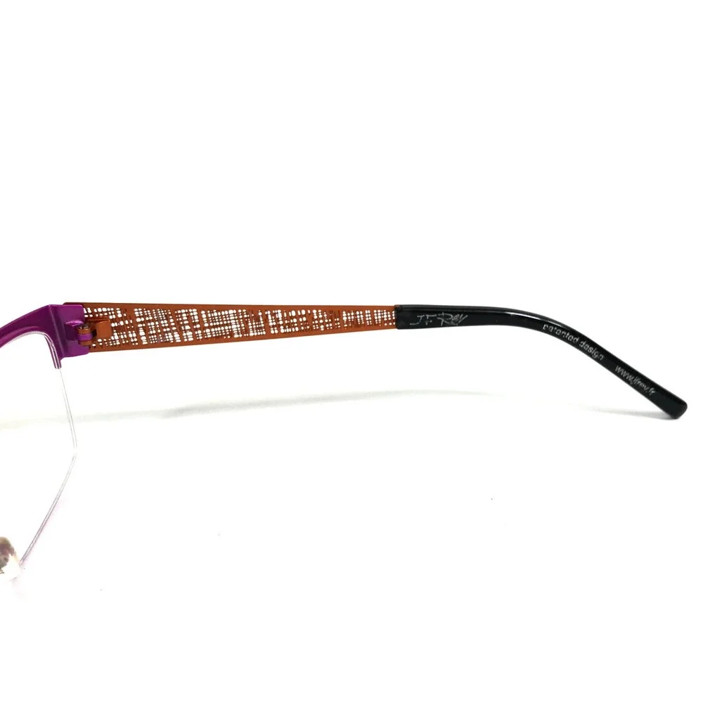 J.F. Rey Eyeglasses Frames JF2587 8060 Pink Orange Cat Eye Half Rim 54-17-140